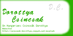 dorottya csincsak business card