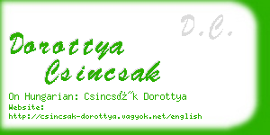dorottya csincsak business card